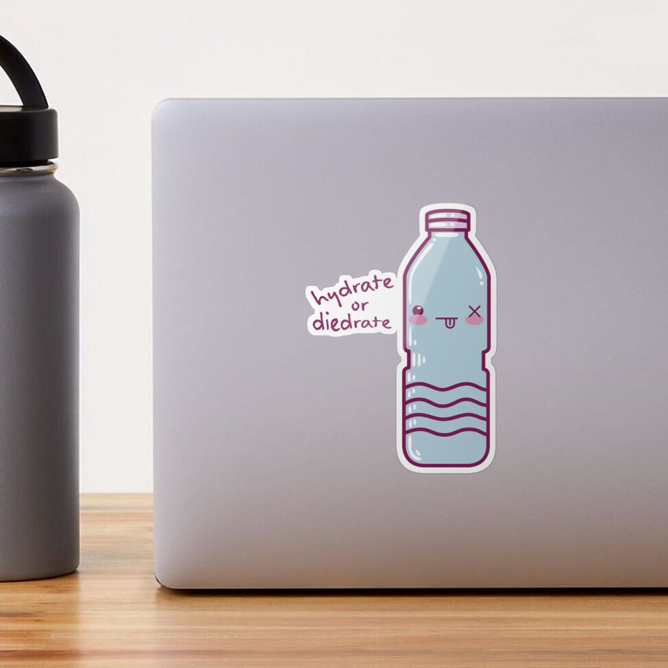 Hydrate or Diedrate Cute Kawaii Water Bottle Aesthetic Poster for Sale by  Nymmzi