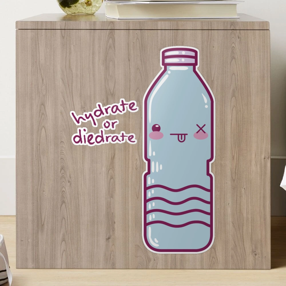 Hydrate or Diedrate Cute Kawaii Water Bottle Aesthetic Poster for Sale by  Nymmzi