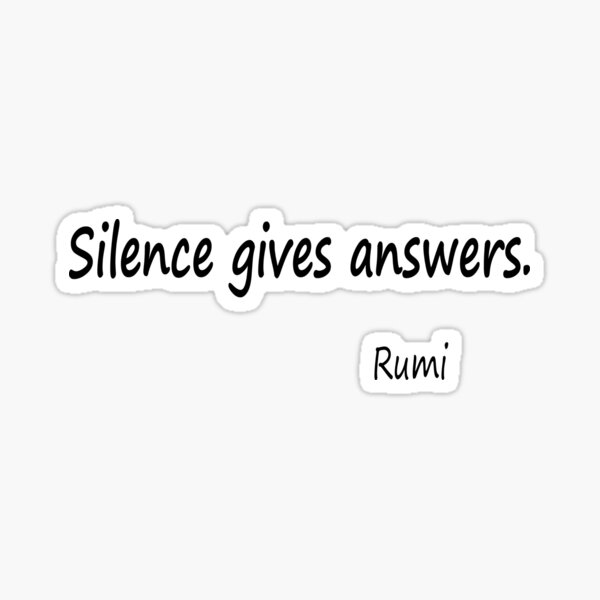 Silence for Answers. Sticker