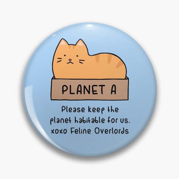 Item preview, Orange Cat - Habitable Planet (Sky Blue)  designed and sold by ImperfectLife.