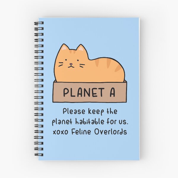 Aperçu de l'œuvre Chat orange - Planète habitable (bleu ciel) créée et vendue par ImperfectLife.