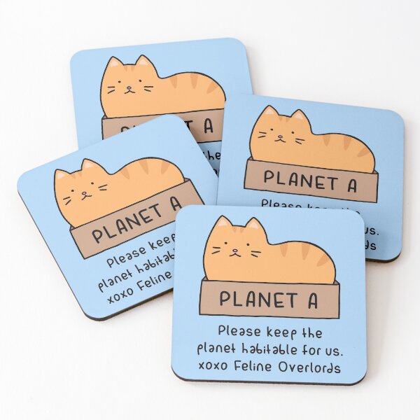 Item preview, Orange Cat - Habitable Planet (Sky Blue)  designed and sold by ImperfectLife.
