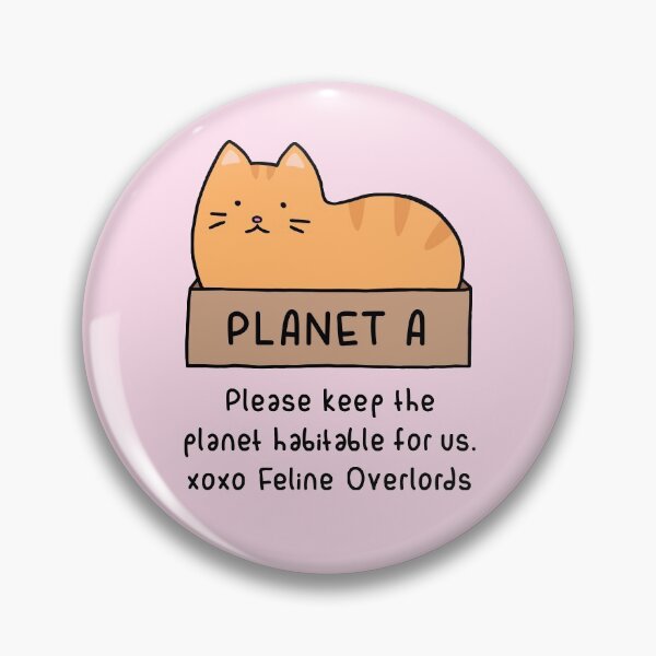 Item preview, Orange Cat - Habitable Planet (Blossom Pink)  designed and sold by ImperfectLife.