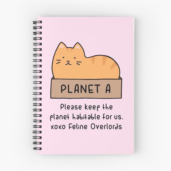 Item preview, Orange Cat - Habitable Planet (Blossom Pink)  designed and sold by ImperfectLife.