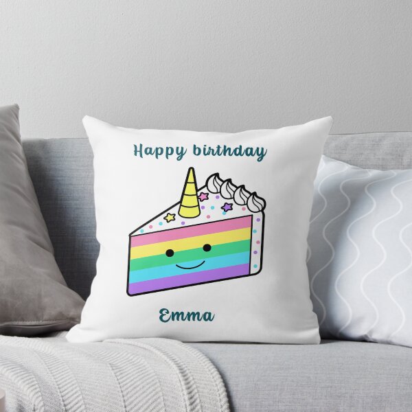 Item preview, Happy birthday Emma, personalized, birthday card, wishes, Emma, cool, cake, wish designed and sold by helkav.