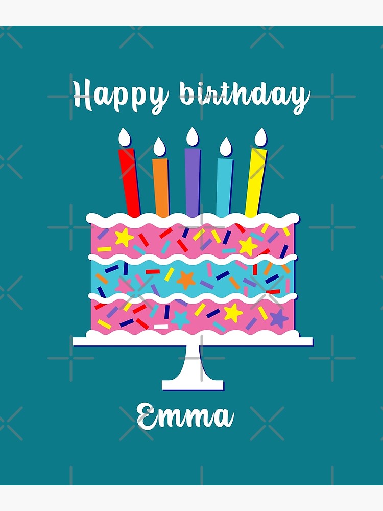 "Alles Gute zum Geburtstag Emma, personalisiert, Geburtstagskarte