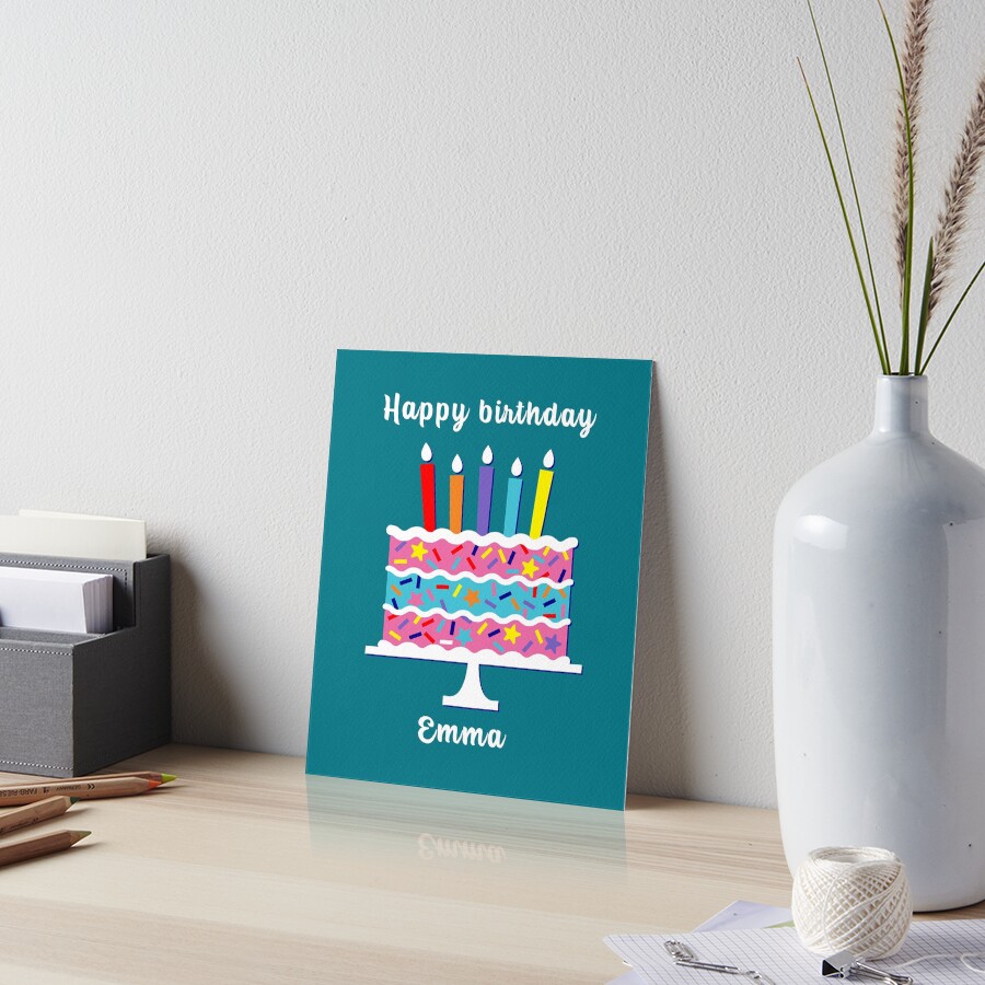 "Alles Gute zum Geburtstag Emma, personalisiert, Geburtstagskarte