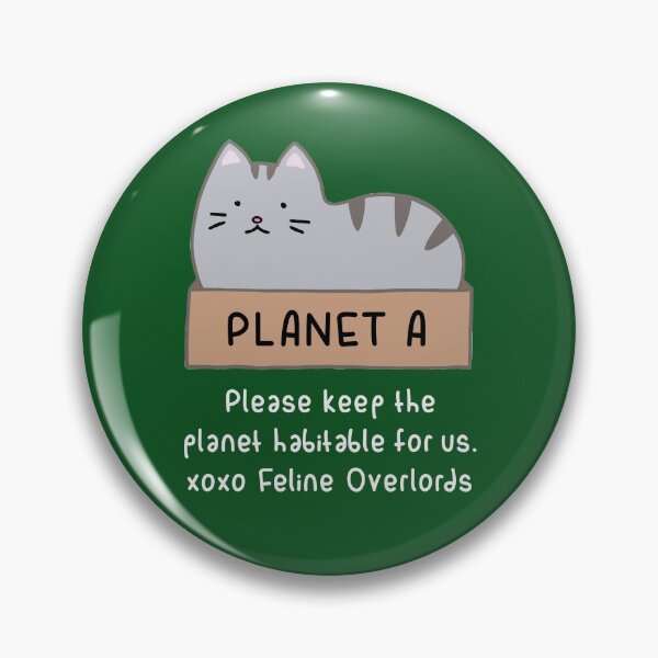 Item preview, Gray Cat - Habitable Planet (Forest Green) designed and sold by ImperfectLife.