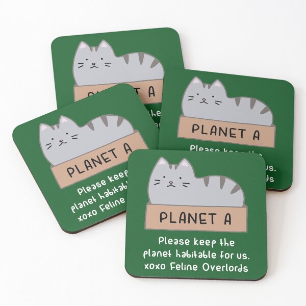 Item preview, Gray Cat - Habitable Planet (Forest Green) designed and sold by ImperfectLife.