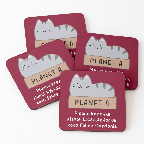 Item preview, Gray Cat - Habitable Planet (Red) designed and sold by ImperfectLife.