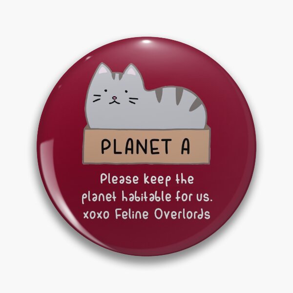 Item preview, Gray Cat - Habitable Planet (Red) designed and sold by ImperfectLife.