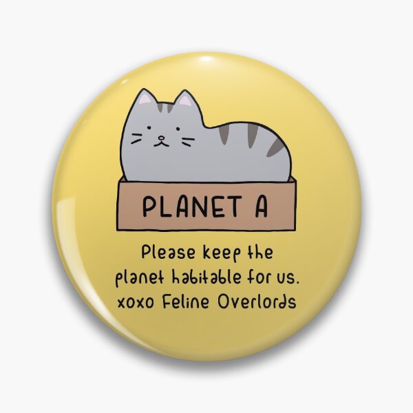 Item preview, Gray Cat - Habitable Planet (Buttercream) designed and sold by ImperfectLife.