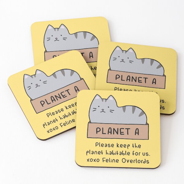 Item preview, Gray Cat - Habitable Planet (Buttercream) designed and sold by ImperfectLife.