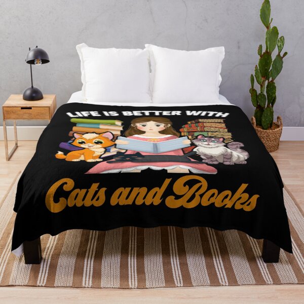 Item preview, Life Is better with cats and books designed and sold by designdroplet.