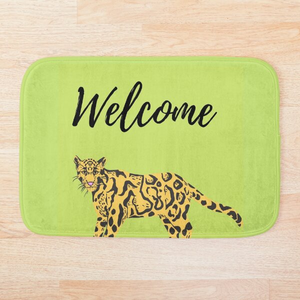Item preview, Welcome doormat designer doormat with panter designed and sold by The-Cat-Shop.