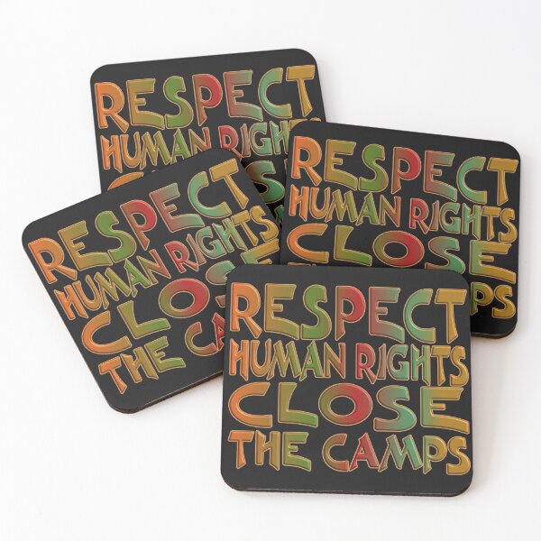 Item preview, RESPECT HUMAN RIGHTS CLOSE THE CAMPS designed and sold by Ralek.
