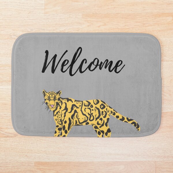 Item preview, Welcome doormat designer doormat with panter designed and sold by The-Cat-Shop.