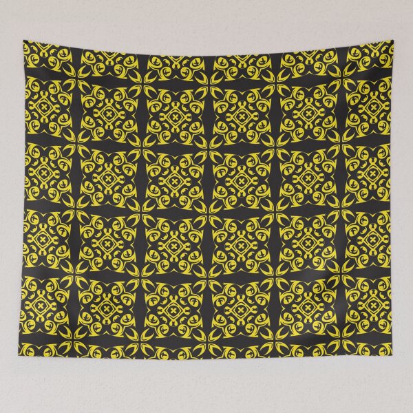 Item preview, The Palace Pattern in Yellow and Black Design 489 designed and sold by Artnigel.