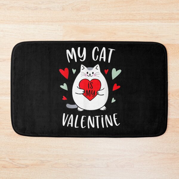 Item preview, My Cat Is My Valentine Kitten Lover Heart designed and sold by PrintexDesigns.