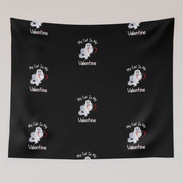 Item preview, My Cat Is My Valentine Kitten Lover Heart designed and sold by PrintexDesigns.