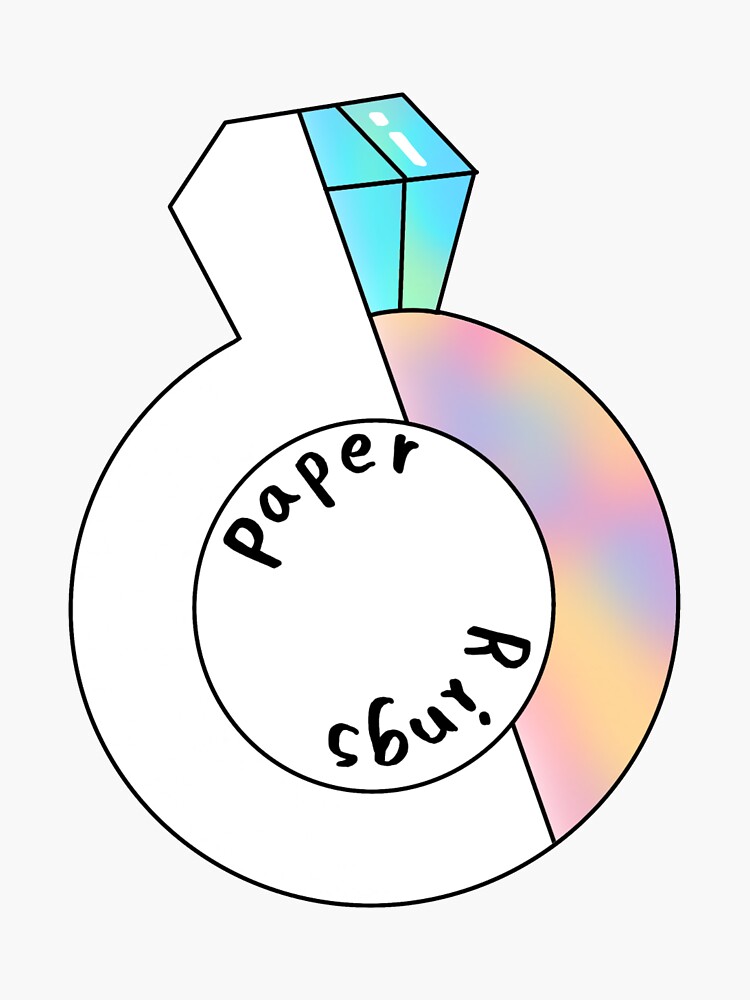 "Taylor Swift Paper Rings" Sticker by Kaya Redbubble