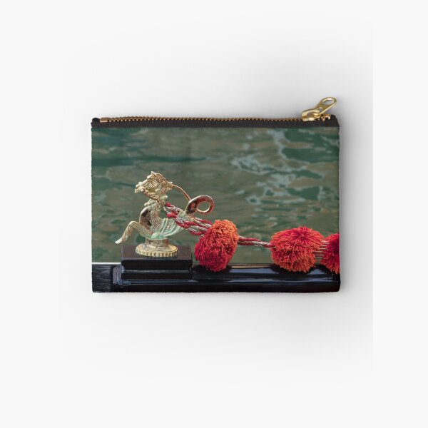 Item preview, Venetian Gondola Seahorse - Gleaming Bronze Ornament and Red Pompoms designed and sold by Georgia Mizuleva.