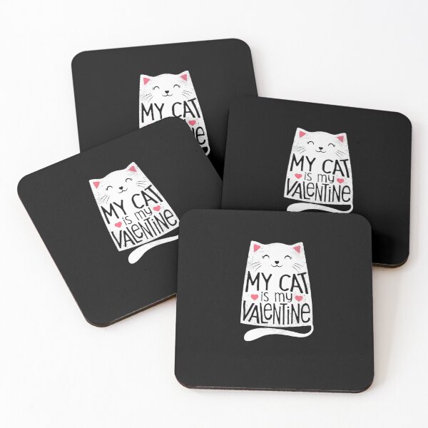 Item preview, My Cat Is My Valentine Kitten Lover Heart designed and sold by PrintexDesigns.