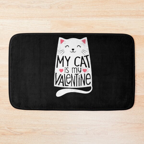 Item preview, My Cat Is My Valentine Kitten Lover Heart designed and sold by PrintexDesigns.