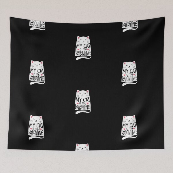 Item preview, My Cat Is My Valentine Kitten Lover Heart designed and sold by PrintexDesigns.