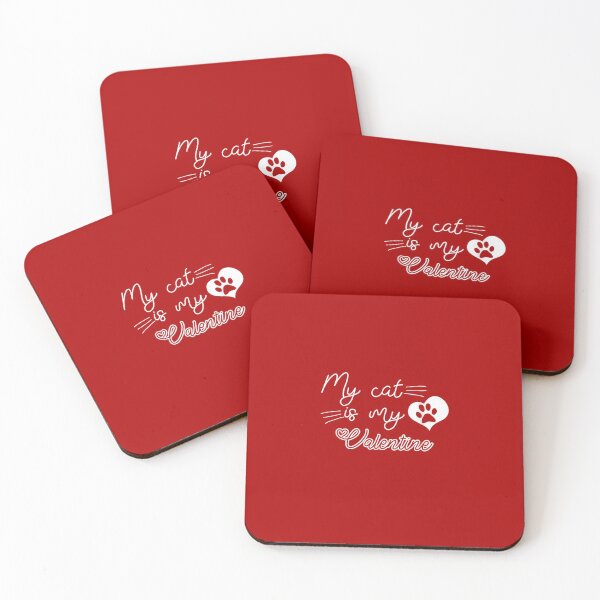Item preview, My Cat Is My Valentine Kitten Lover Heart designed and sold by PrintexDesigns.