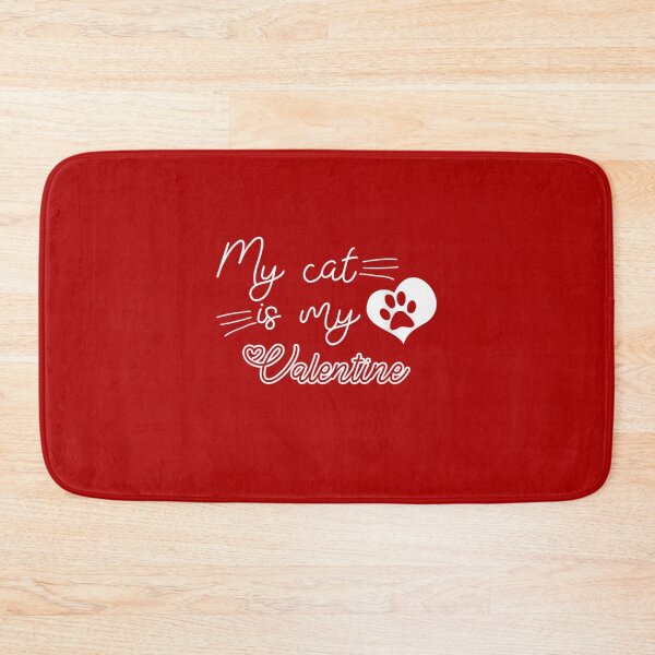 Item preview, My Cat Is My Valentine Kitten Lover Heart designed and sold by PrintexDesigns.