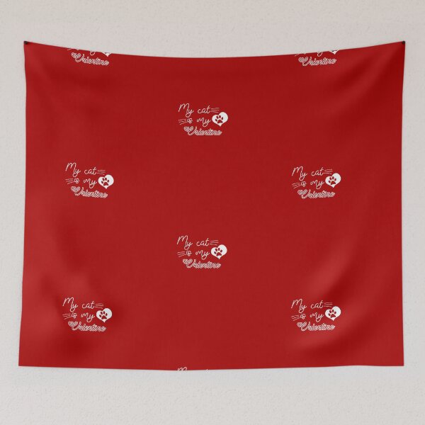 Item preview, My Cat Is My Valentine Kitten Lover Heart designed and sold by PrintexDesigns.