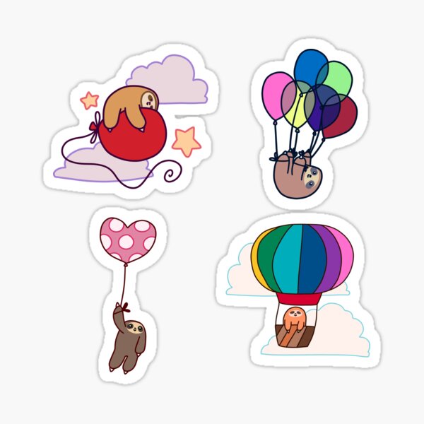 Item preview, Four Balloon Sloths designed and sold by SaradaBoru.