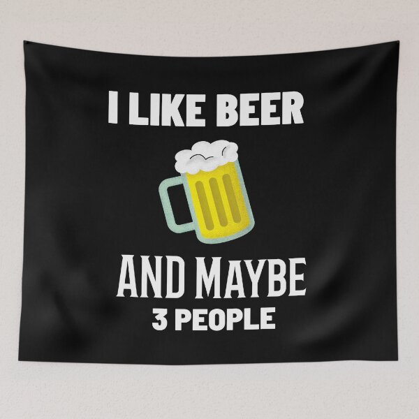 Item preview, I Like Beer And Maybe 3 People designed and sold by The Full Cart.