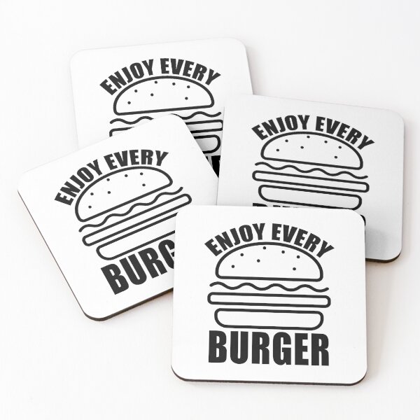 Item preview, Enjoy Every Burger Funny Quote designed and sold by kayodeDesign.