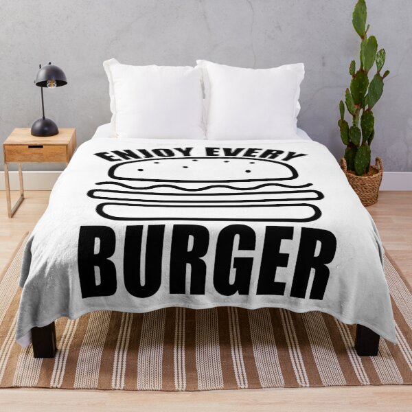 Item preview, Enjoy Every Burger Funny Quote designed and sold by kayodeDesign.