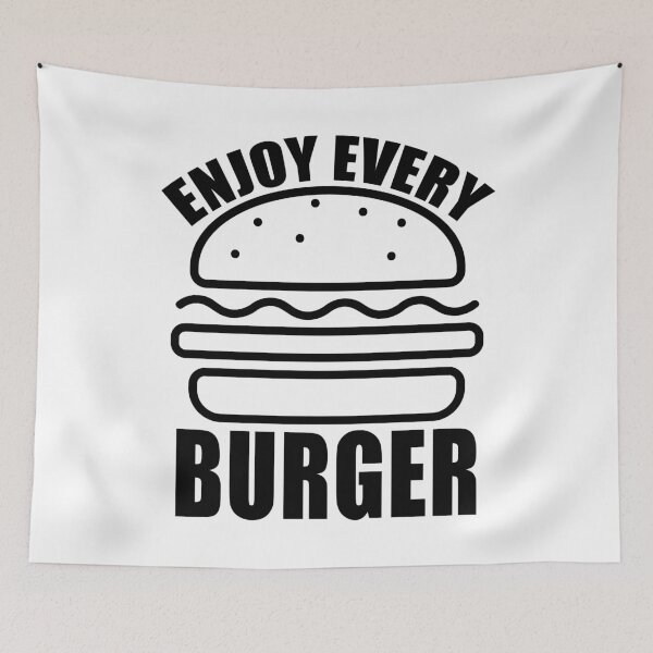 Item preview, Enjoy Every Burger Funny Quote designed and sold by kayodeDesign.