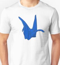 Blue Origami Crane Unisex T-Shirt