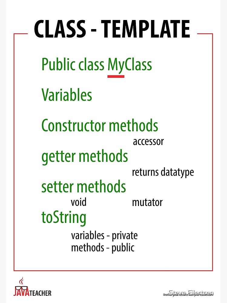 quot Java Class Template Poster quot Photographic Print for Sale by elorac747 quot Java Class Template Poster quot Photographic Print for Sale by elorac747