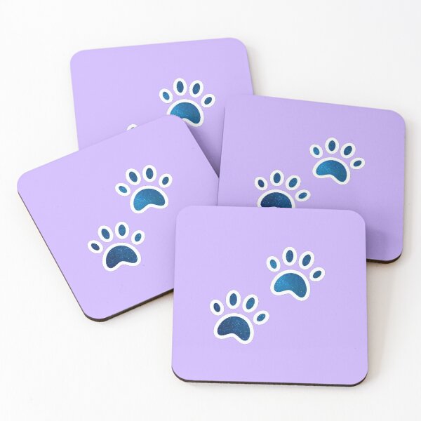 Item preview, sparkling blue dog paw print designed and sold by HR-the-Chemist.