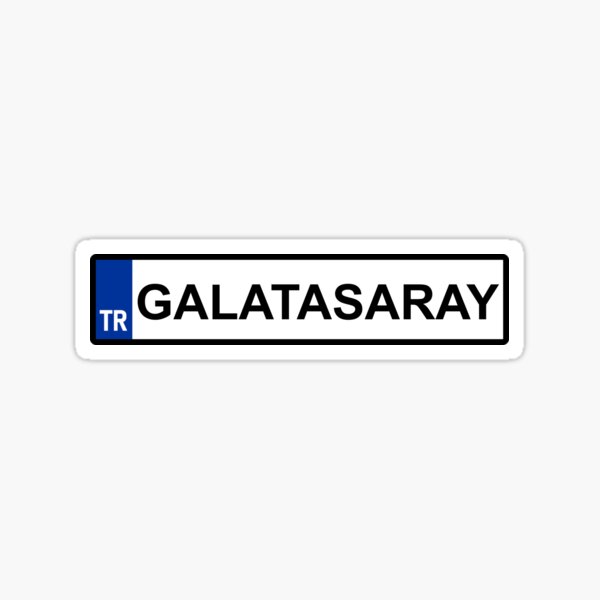 Plaque d'immatriculation Galatasaray Sticker