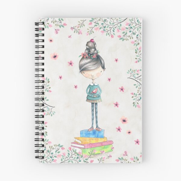 Item preview, Bookish Girl in Watercolor designed and sold by eviebookish.