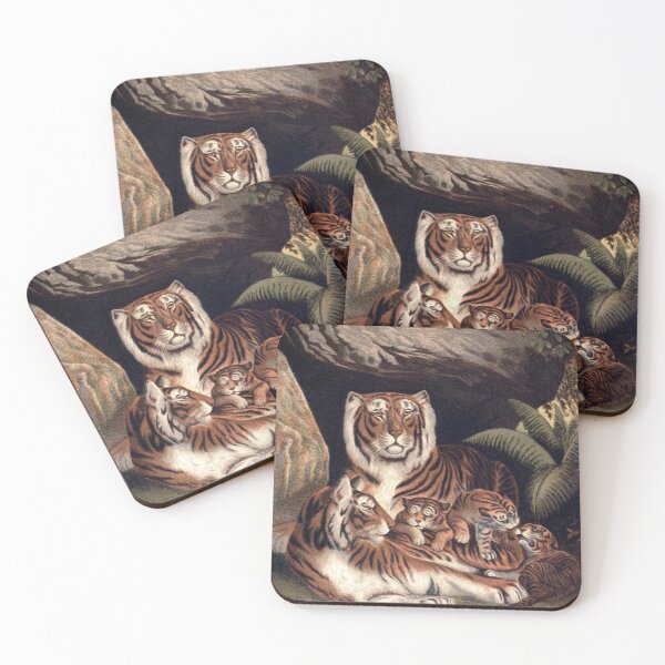 Item preview, Cute family of Tigers illustration designed and sold by Vintage Designs +.