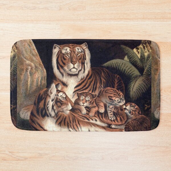 Item preview, Cute family of Tigers illustration designed and sold by Vintage Designs +.
