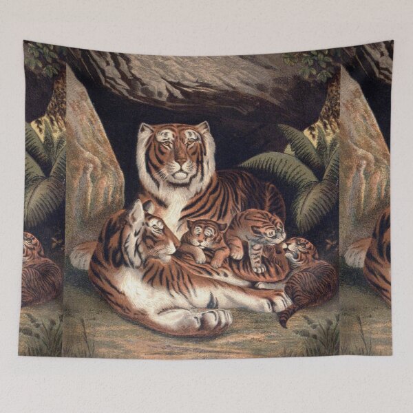 Item preview, Cute family of Tigers illustration designed and sold by Vintage Designs +.