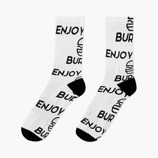 Item preview, Enjoy every burger black text designed and sold by wiggy38.