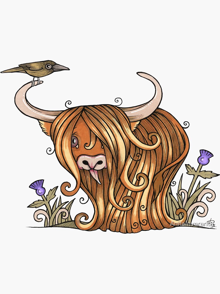 Thumbnail 3 of 3, Sticker, Coo's Lick designed and sold by AnitaInverarity.