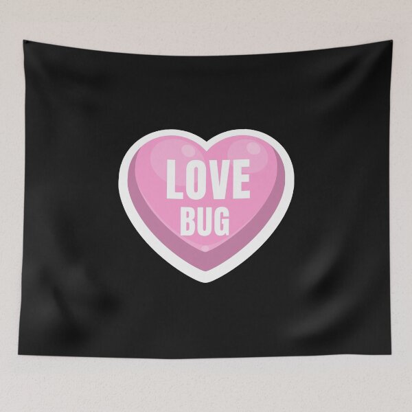 Item preview, Love Bug Valentine Candy Hearts, Pink Heat, Love Bug designed and sold by DiscGolfTees.
