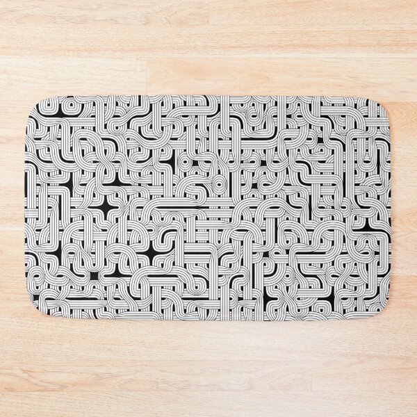 Item preview, Abstract White Hexagon Bezier Truchet Tiles #1 designed and sold by Reinder Nijhoff.