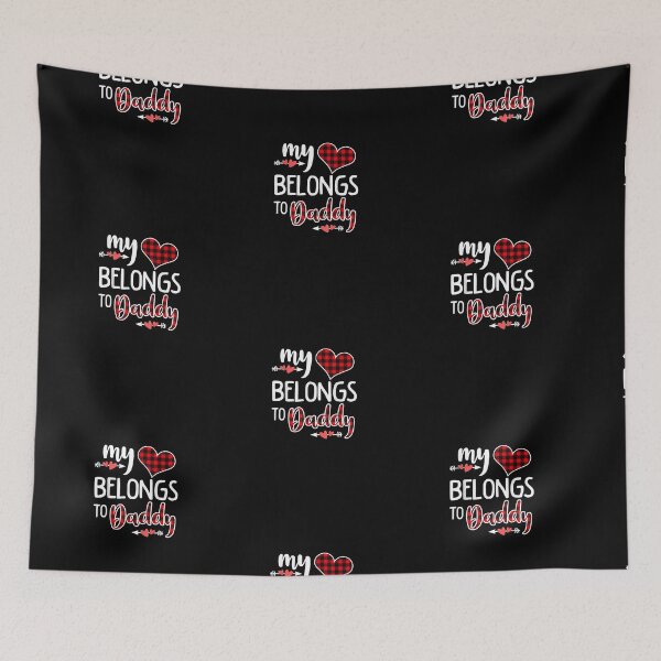 Item preview, My Heart Belongs To Daddy Heart Valentines Day  designed and sold by PrintexDesigns.